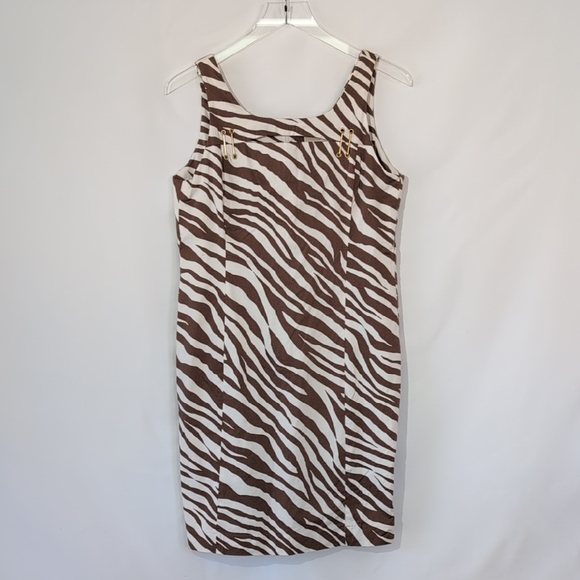 Zebra Print Sleeveless Dress MICHAEL KORS - Picture 2 of 10